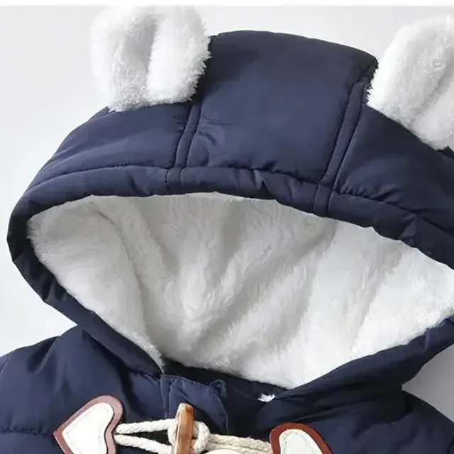 Dětské zimní overalové kombinézy s kapucí a fleecovou podšívkou pro batolata a děti, chlapce a dívky