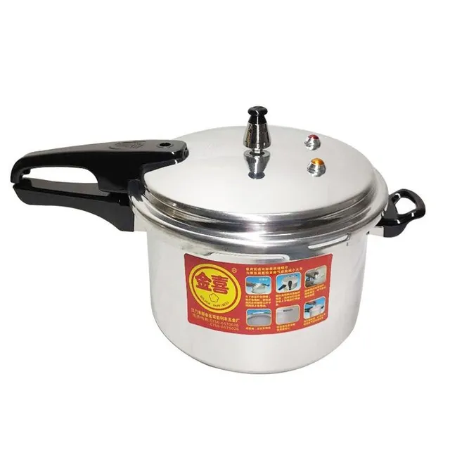 Aluminium pressure cooker in the kitchen