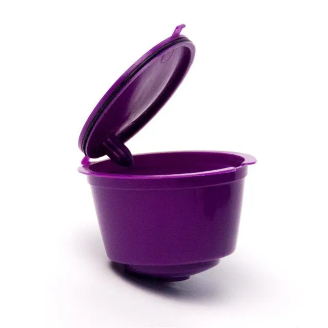 Refillable coffee machine capsules - various colours