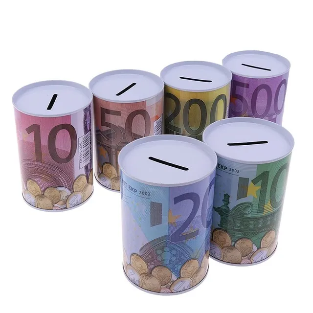 Cufăr bancar practic în formă de cilindru cu design Money