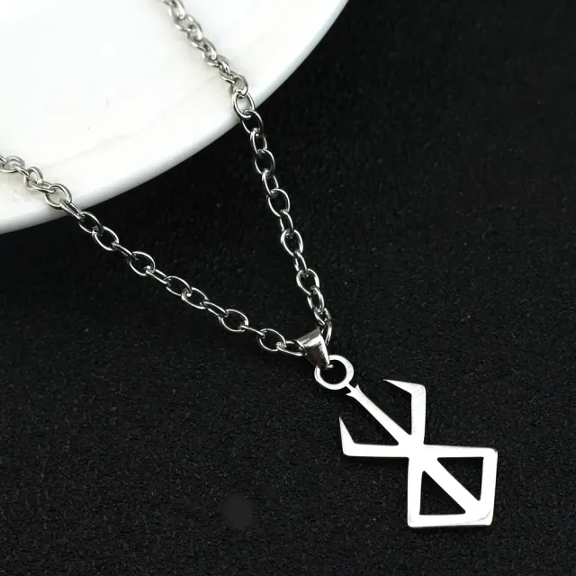 Necklace with Nordic symbol Berserker Rune of steel