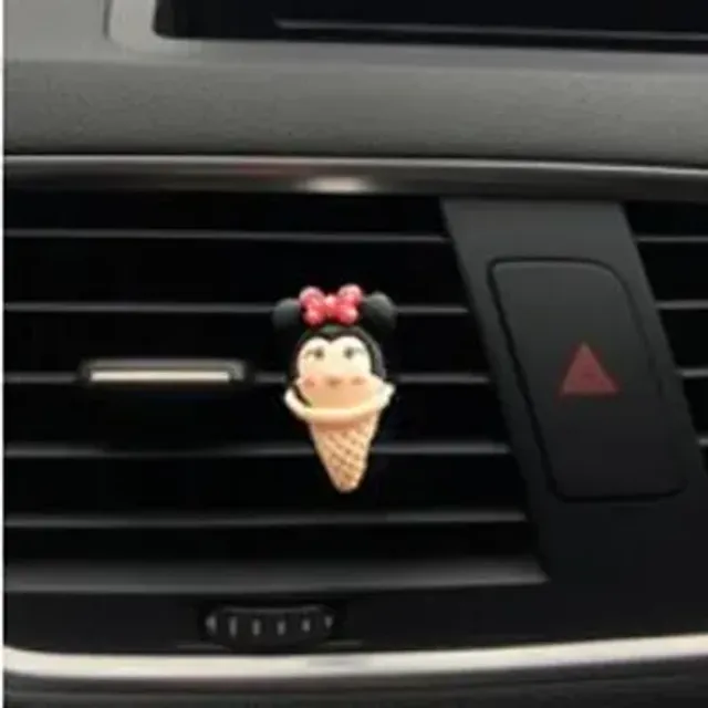 Delizioso clip per profumo auto con i personaggi amati di Mickey e Minnie