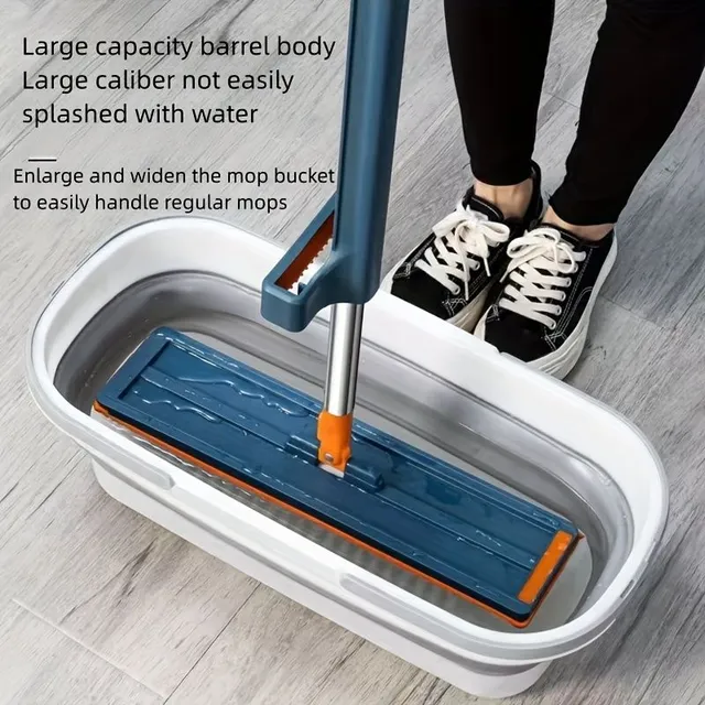 1pc Foldable mop bucket, portable water bucket, large rectangular mop wash bucket, car wash bucket, outdoor camping fishing travel bucket, cleaning agents