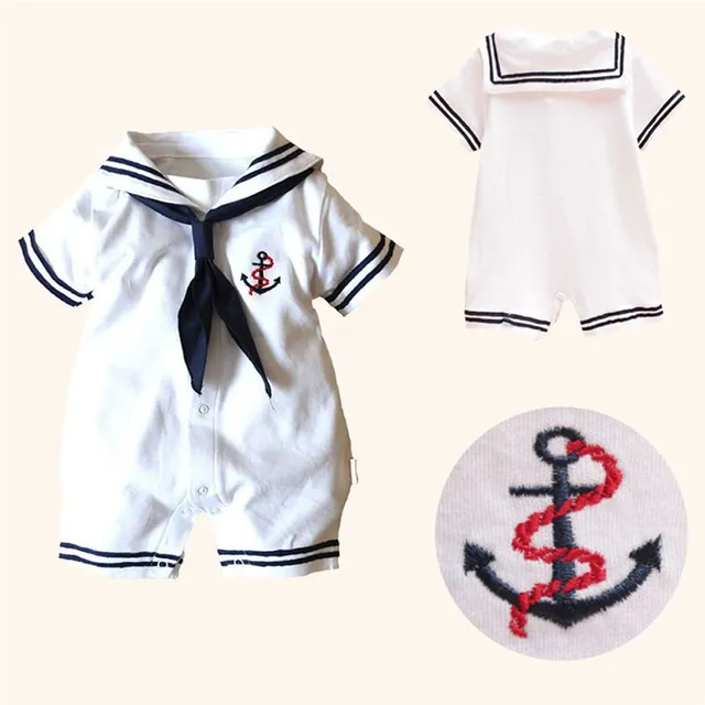 Baby sailor jumpsuit - White