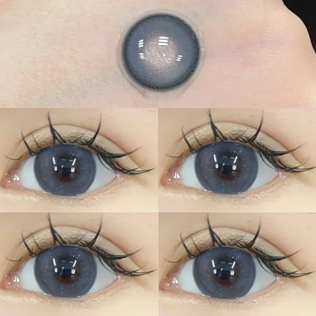 Halloween Lolita Barevné oční kontaktní čočky grey-blue