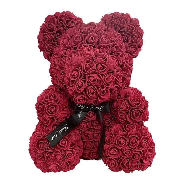 Gift teddy bear full of roses - more variants