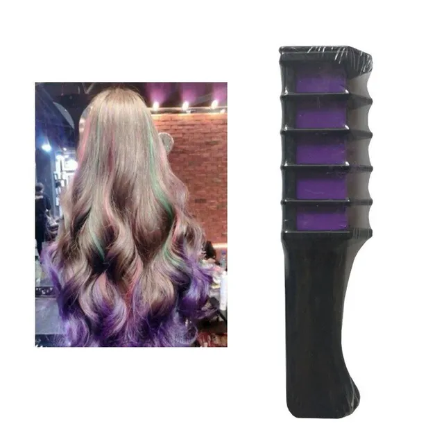 Comb with washable hair dye