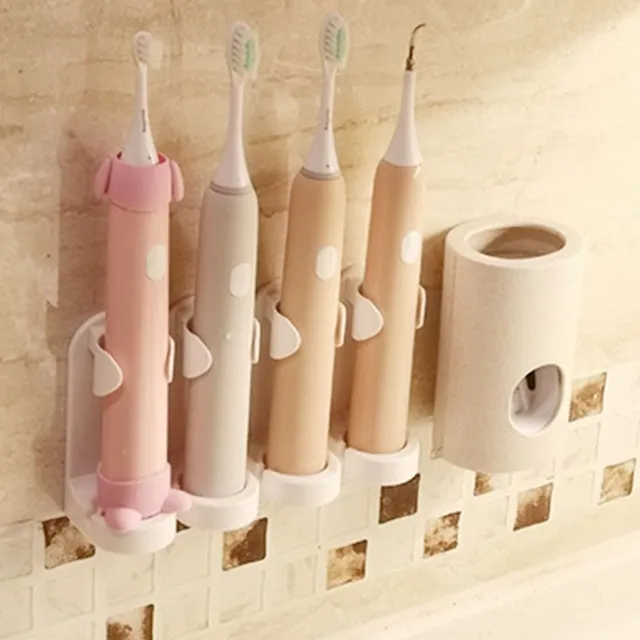 Wall mounted electric toothbrush holder