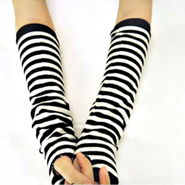 Stylish striped arm warmers