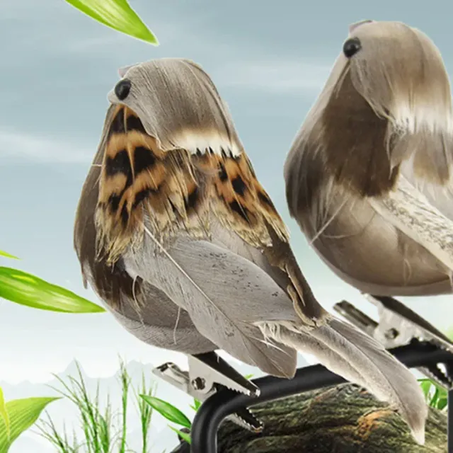 4 sztuczne ptaki choinki, odpowiednie jako dekoracja ogrodu