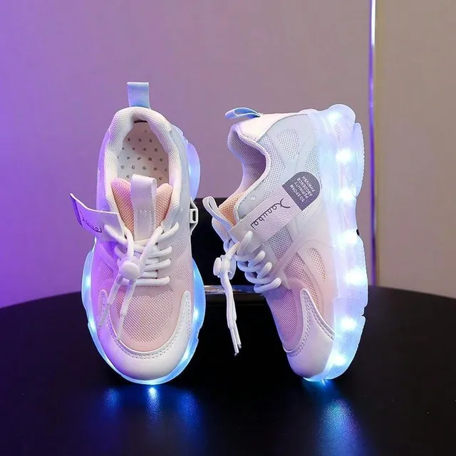 Multicolored LED boots with USB charging - style and comfort for small enthusiasts