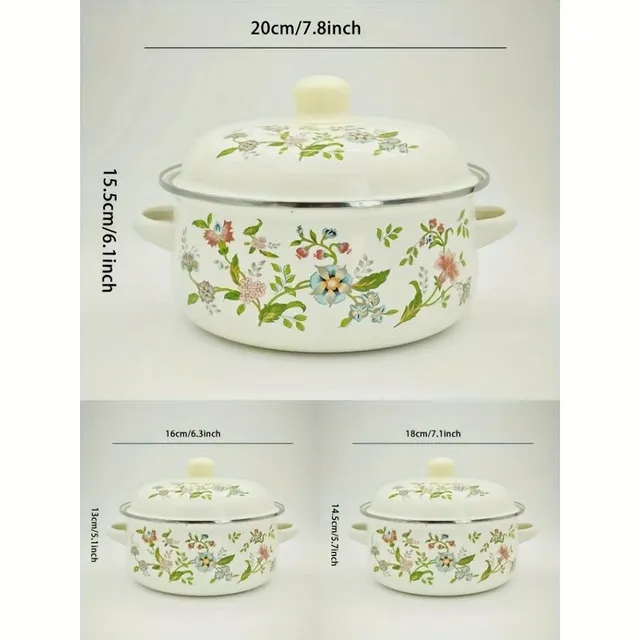 Practical set of enamel pots for every kitchen