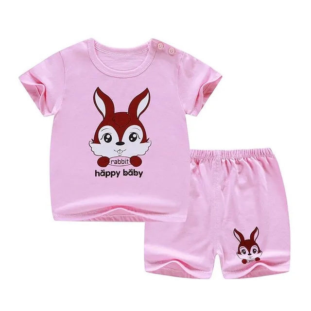 Set of children's shorts and short-sleeved T-shirt