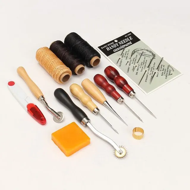 Set of tools for working with leather - 13 pieces