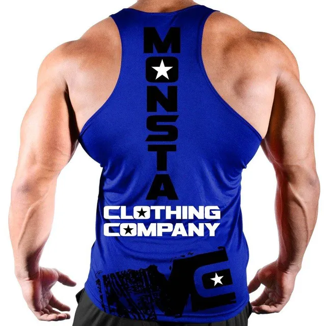 Men's trendy fitness tank top Fletcher - 2022 collection blue m