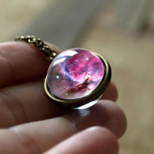 Stylish necklace with planet SPACE