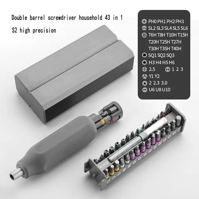 128 v 1 Sada šroubováků Reel Storage Box Pěticípá hvězda ve tvaru bitové hlavy Magnetická sada přesných šroubováků Nástroj na opravu telefonu