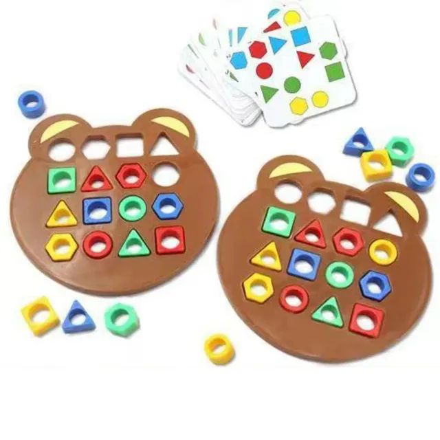 Montessori educational game with geometric shapes and colors