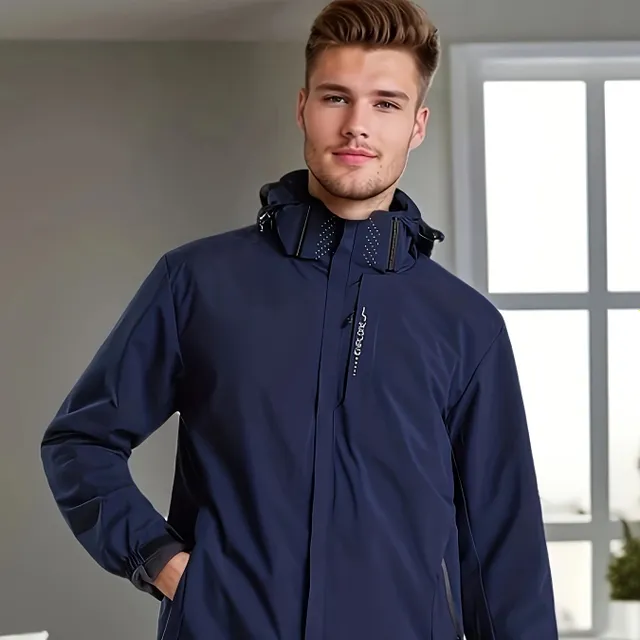 Veste imperméable légère pour homme - capuche et matériau respirant pour activités de plein air