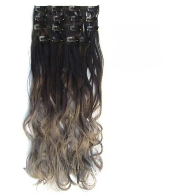 Clip in set STANDARD wavy - shade ombré