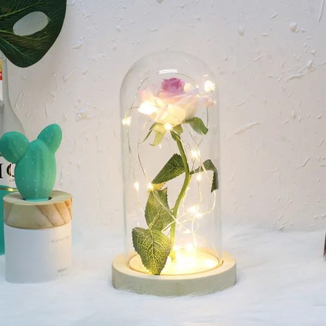 LED Roses in glass vase