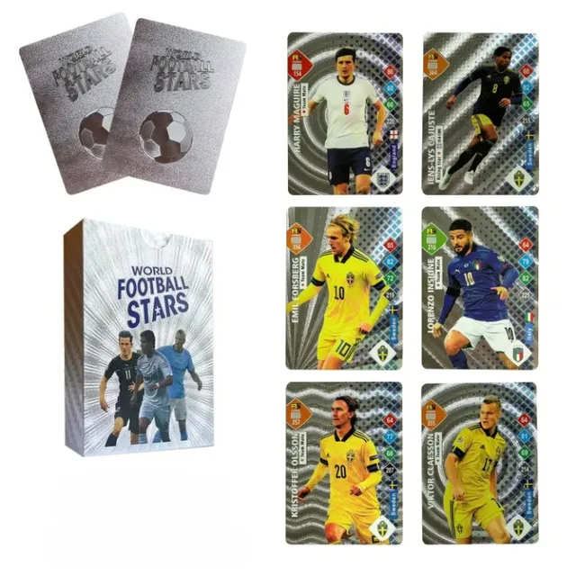 Ediție limitată de cartonașe strălucitoare de fotbal - Stelele Fotbalului