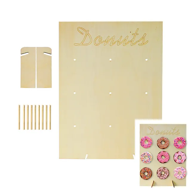 Wooden decorative stands for donuts