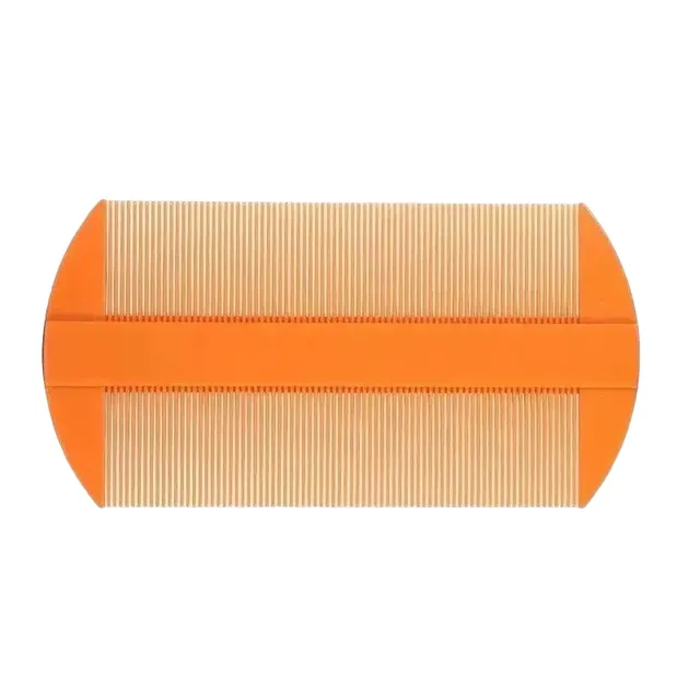 Peigne double face contre les poux Peigne orange pour poux et lentes Peigne à poux et œufs 10,6 x 5,4 cm Accessoire capillaire