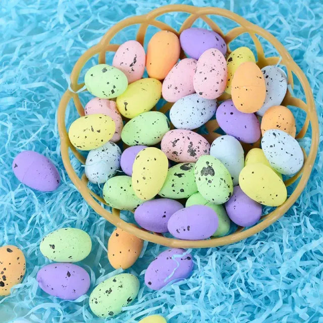 Set de 20/50 de ouă mini colorate din spumă de Paște - set pentru decorare