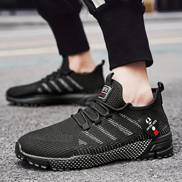 Men's Lazy Striped Breathable Networking Sneakers