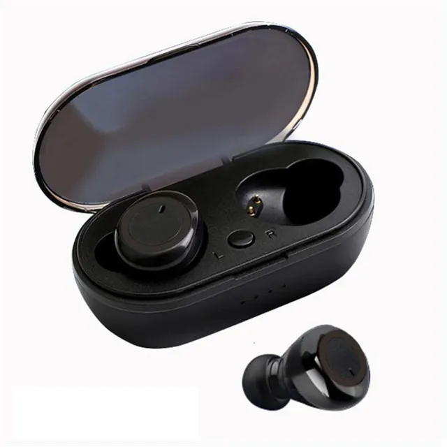 Sportovní bezdrátová sluchátka s dobíjecím pouzdrem - Y50