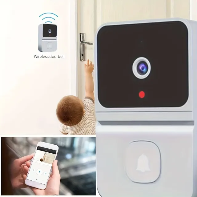 Smart Wi-Fi video bell with wide angle and two-way audio - wireless, night vision and built-in battery