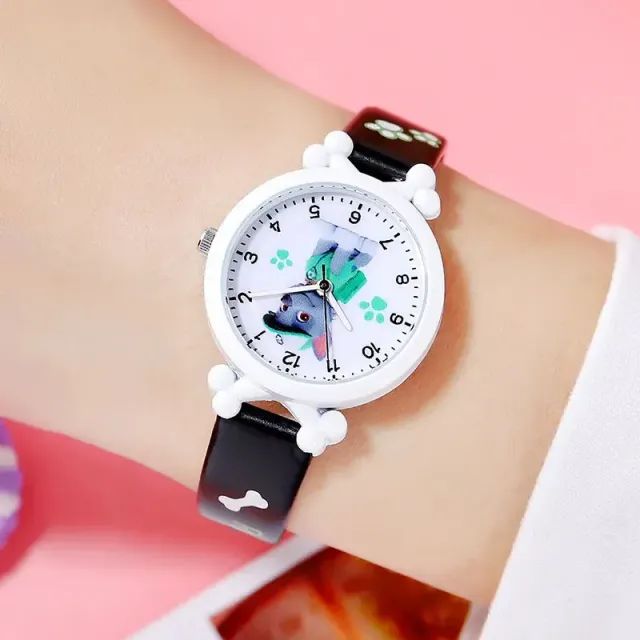 Baby analog watches in color according to heroes fairy tales Paw patrol