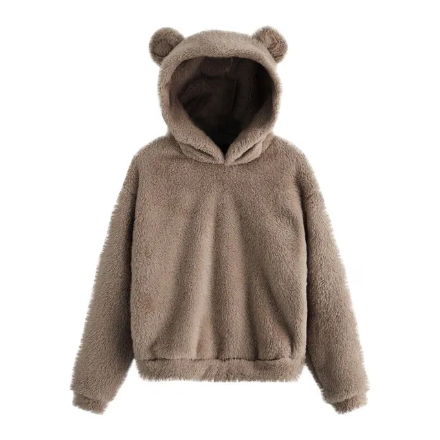 Women's furry sweatshirt with ears