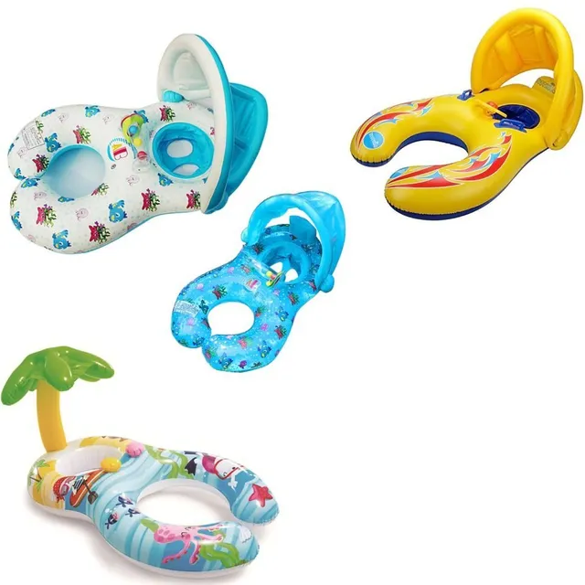 Inflatable ring for mother with baby with shower