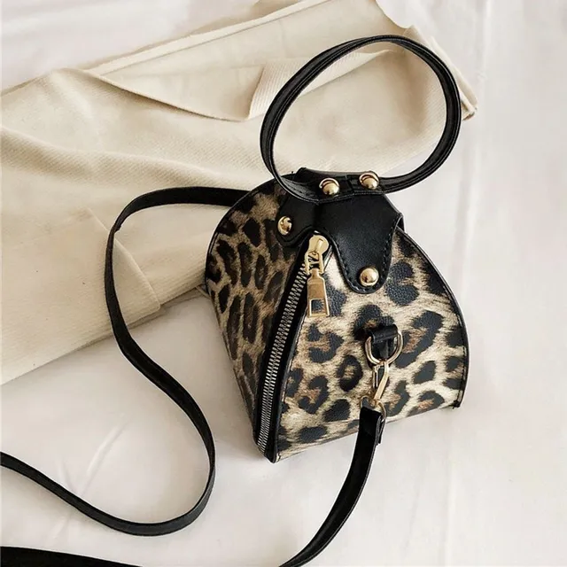 Trendová dámská mini kabelka s hadím potiskem