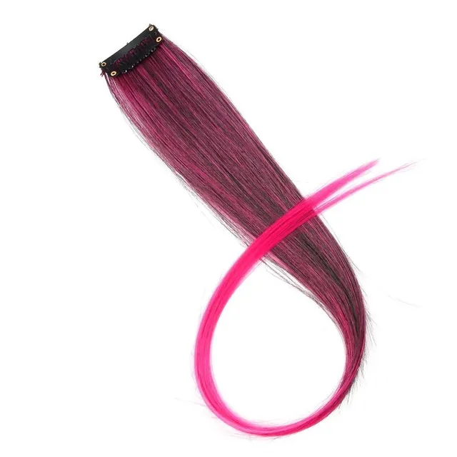 The spring of synthetic hair on the clip - different colors