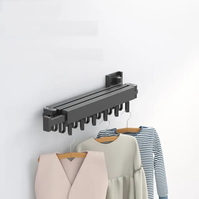 Retractable Cloth Drying Rack Folding Clothes Hanger Wall Mount Indoor Amp Outdoor Space Saving Home Laundry Clothesline