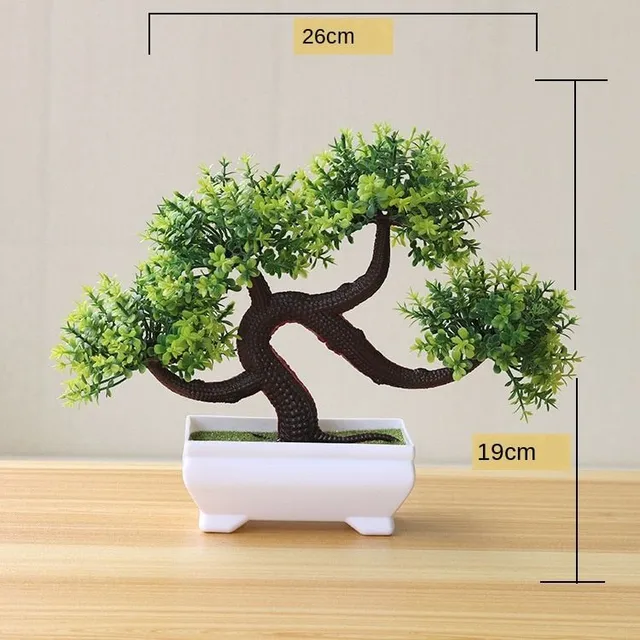 Dekoratív mesterséges bonsai cserépben