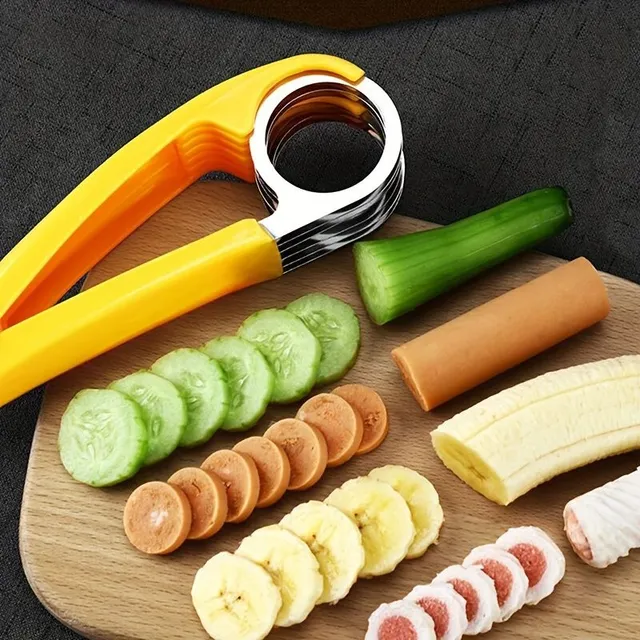 Universal slicer for kitchen utensils - bananas, cucumbers, carrots, ham and fruit