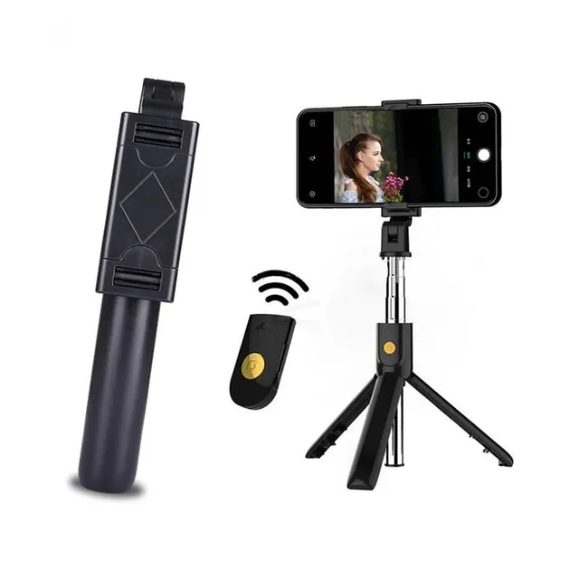Selfie tyč se stativem a s připojením Bluetooth