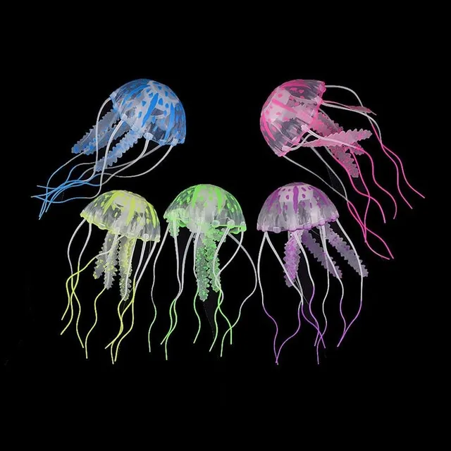 Lighting artificial jellyfish into the aquarium