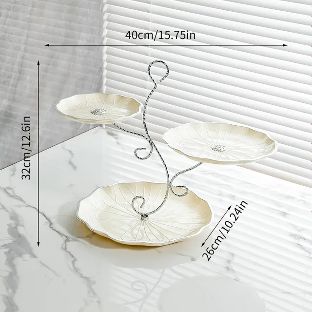 1ks 3pc plastový stojan na dezerty, Bufet v európskom štýle Tea Break torta Dessert podávacia podnos, multilayer Stand, ovocná doska, pre domáce svadby, narodeniny oslavy, potreby strany, dekorácie tabuľky