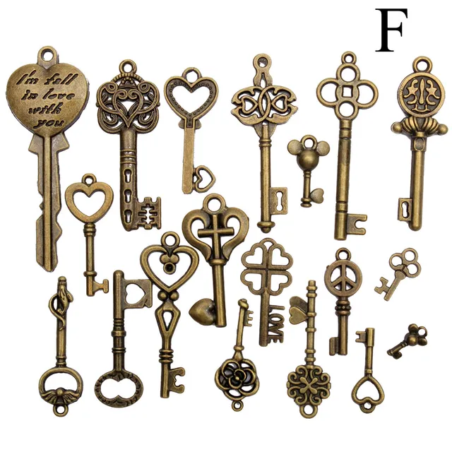 Set of antique bronze keys