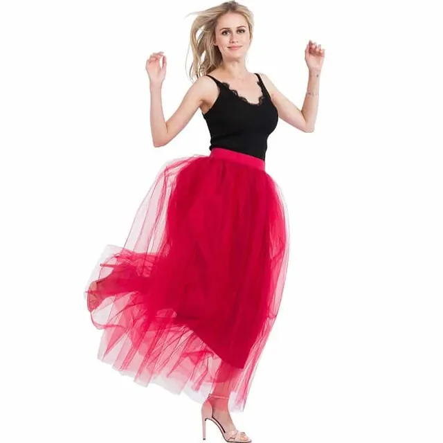 Women's tulle maxi skirt