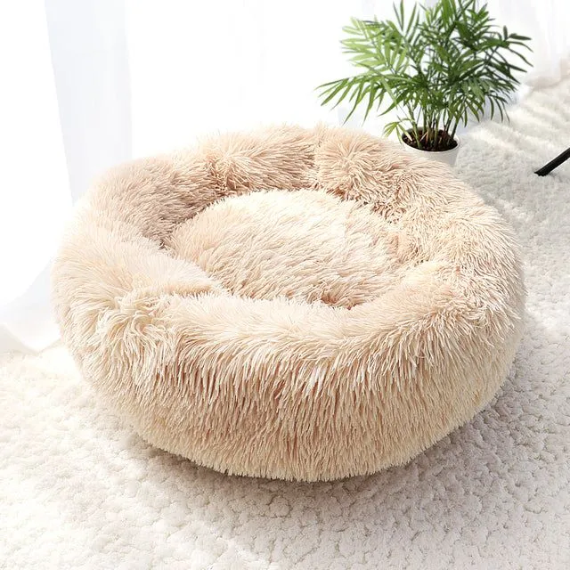 Luxury fluffy cat bed