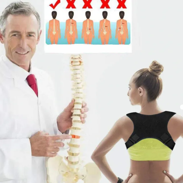 Adjustable posture corrector for spinal support