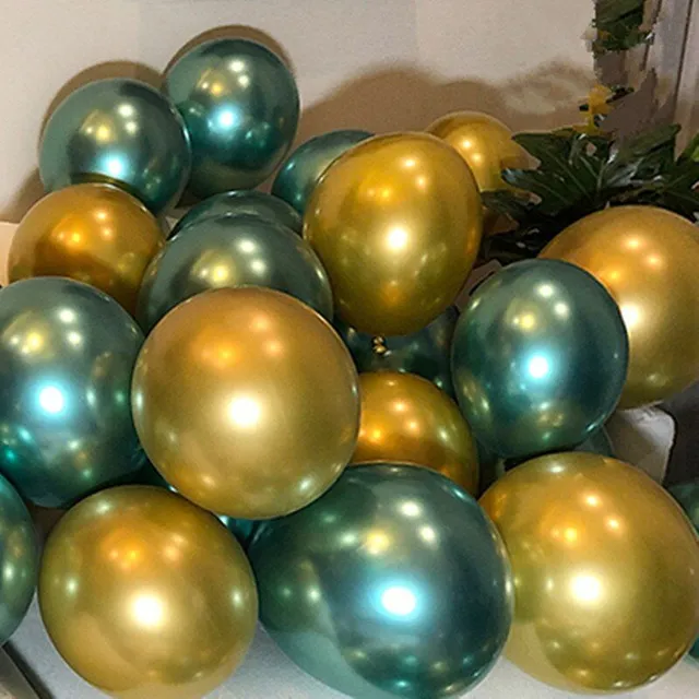 Gold metal latex balloons 12inch as-picture-8