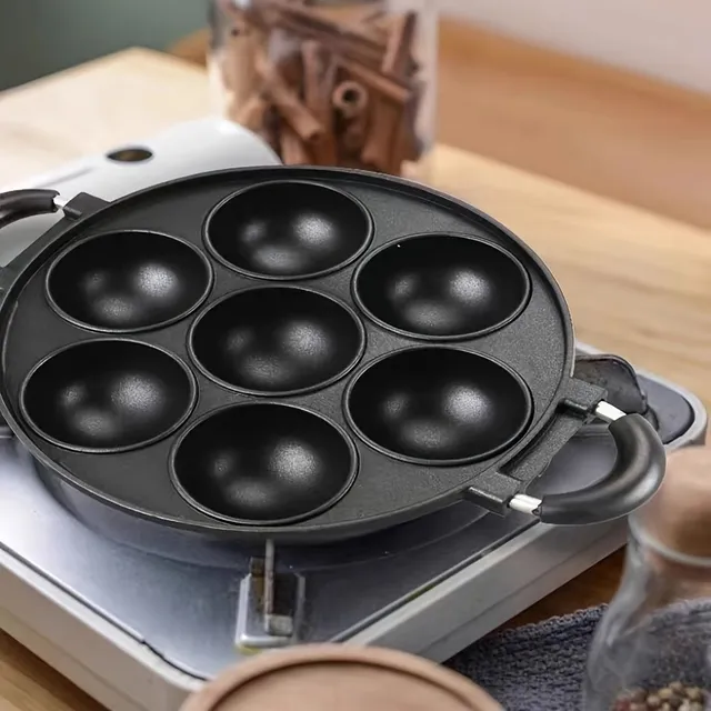 Aluminium pan for takoyaki - 7 holes for perfect balls