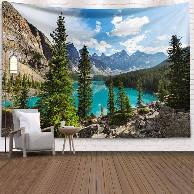 Wall tapestry with nature motif 13 m